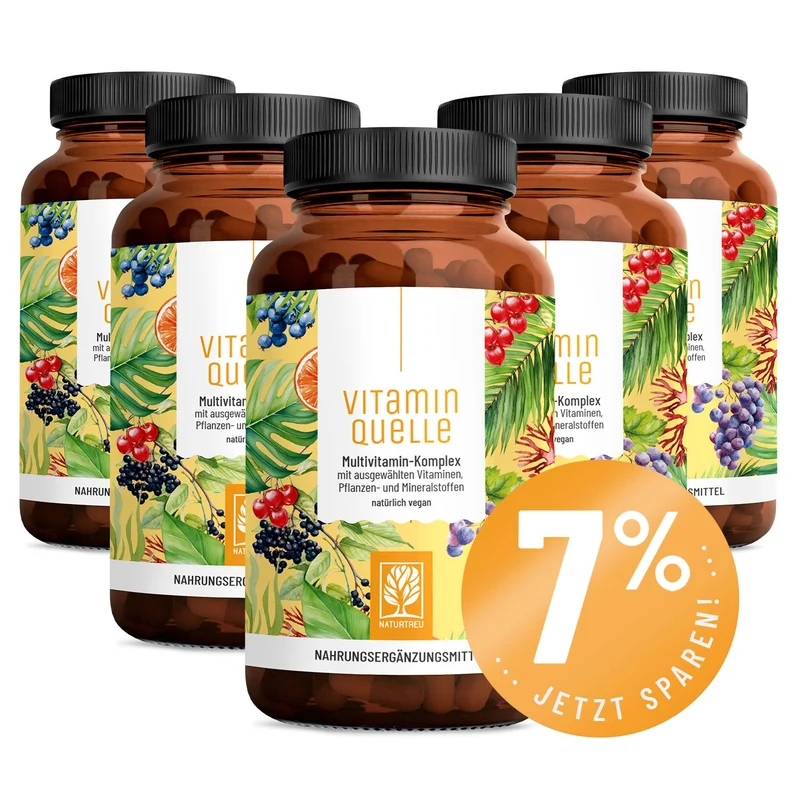 Vitaminquelle: All in One Multivitamin mit 35 Vitaminen, Pflanzen- & Mineralstoffen