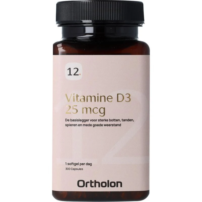 Ortholon Vitamine d3 - 25mcg 300 capsules