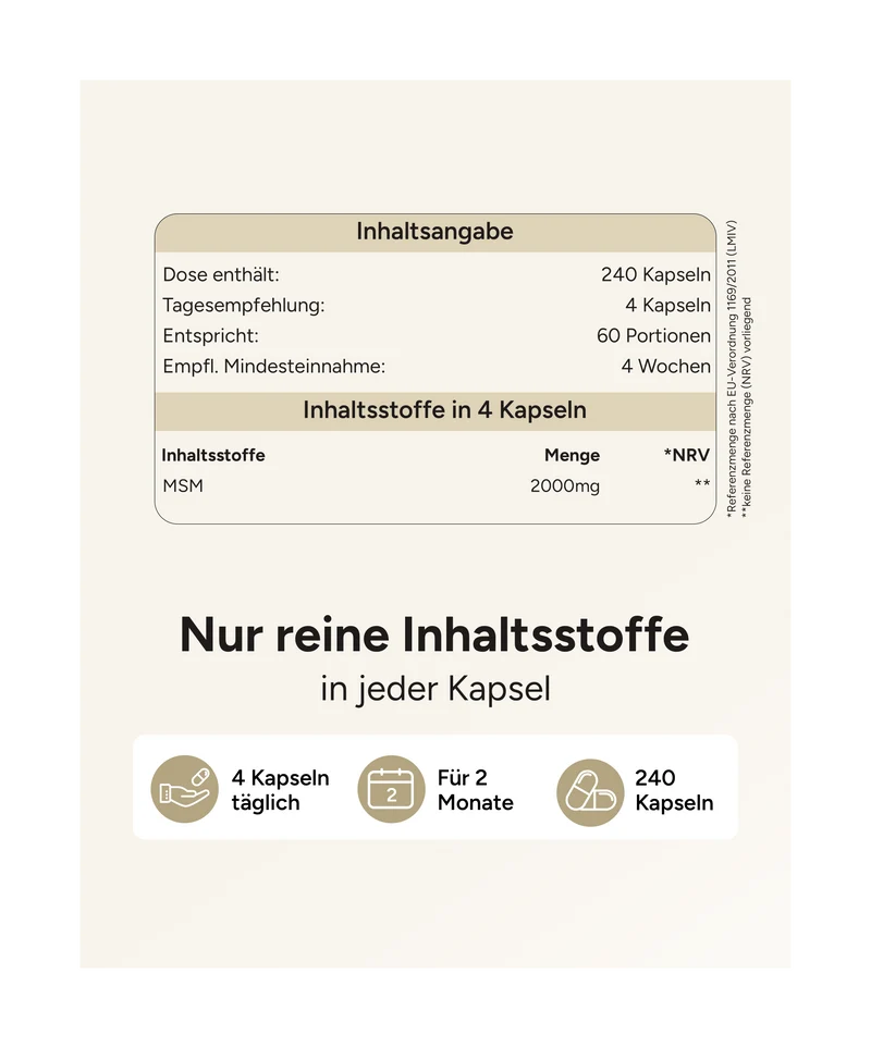 MSM - 500mg pro Kapsel