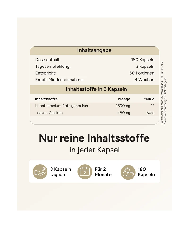 Calcium - aus Lithothamnium Algen