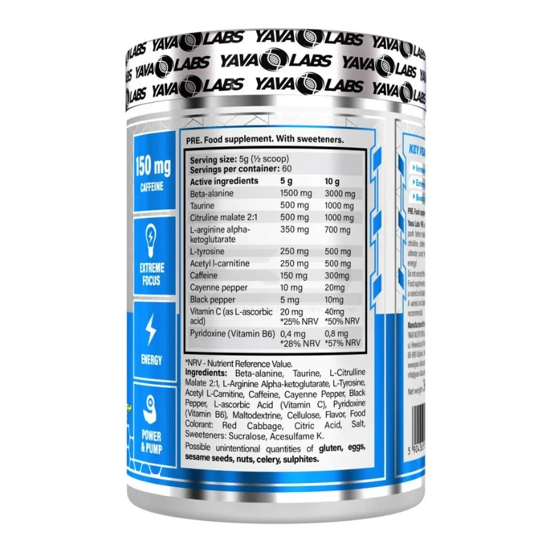 Yava Labs® PRE - Pre-Workout Booster