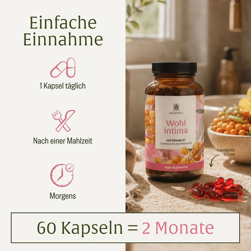Wohlintima: Komplex mit Vitamin A, Sanddorn- und Nachtkerzenöl