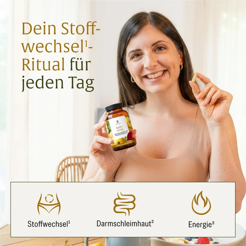 Apfelessig: Apfelessig Kapseln mit Cayennepfeffer & Milchsäurebakterien