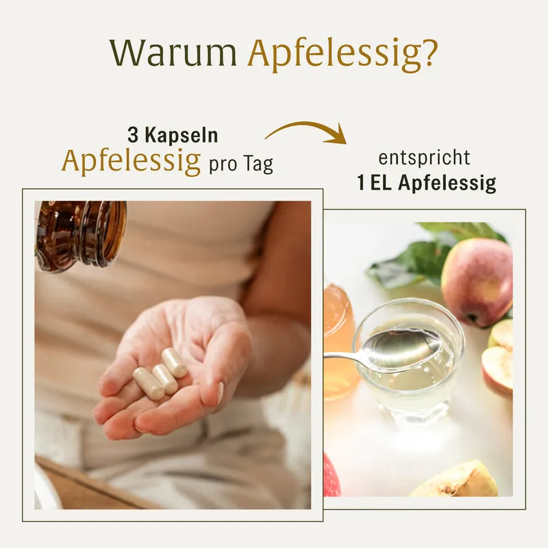 Apfelessig: Apfelessig Kapseln mit Cayennepfeffer & Milchsäurebakterien