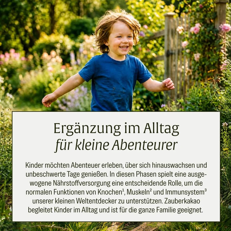 Zauberkakao: Kakaopulver für Kinder mit 20 Vitaminen & Mineralstoffen