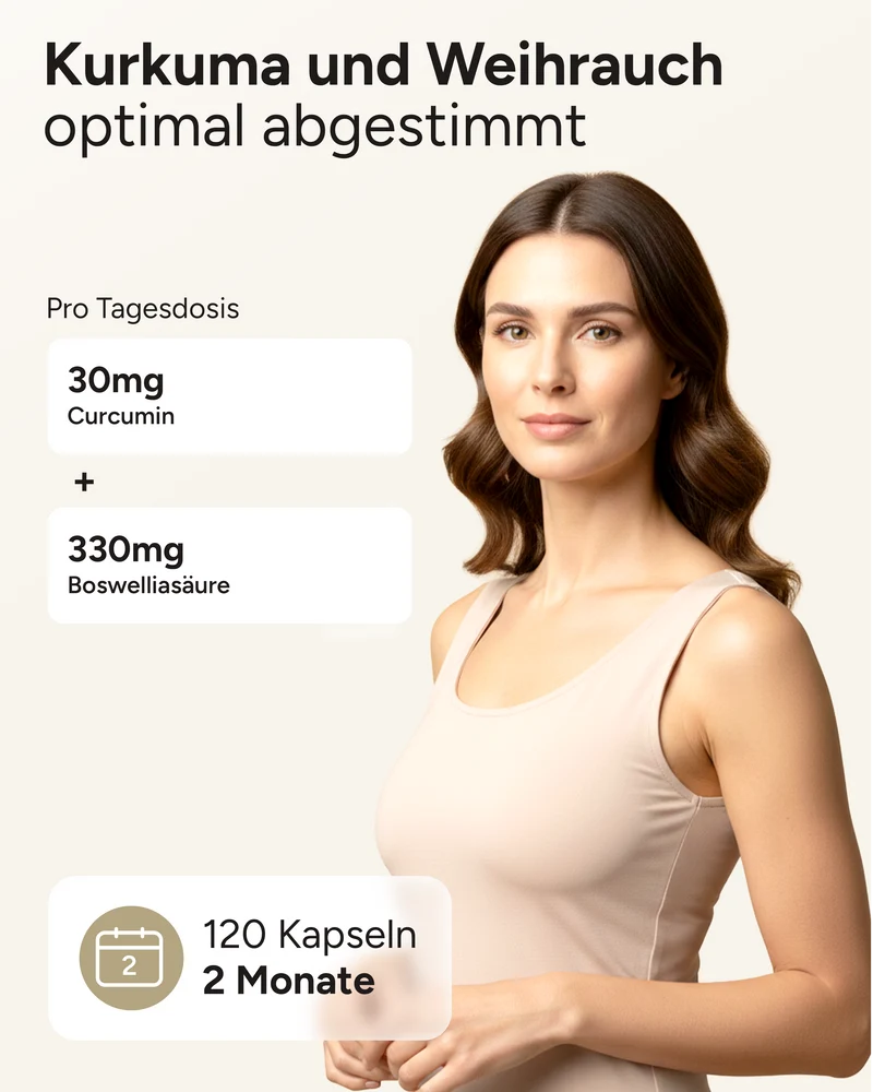 Kurkuma Weihrauch - 330mg Boswellinsäure & 30mg Curcumin pro Tag