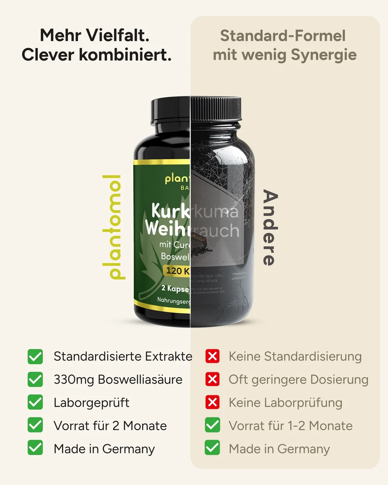 Kurkuma Weihrauch - 330mg Boswellinsäure & 30mg Curcumin pro Tag