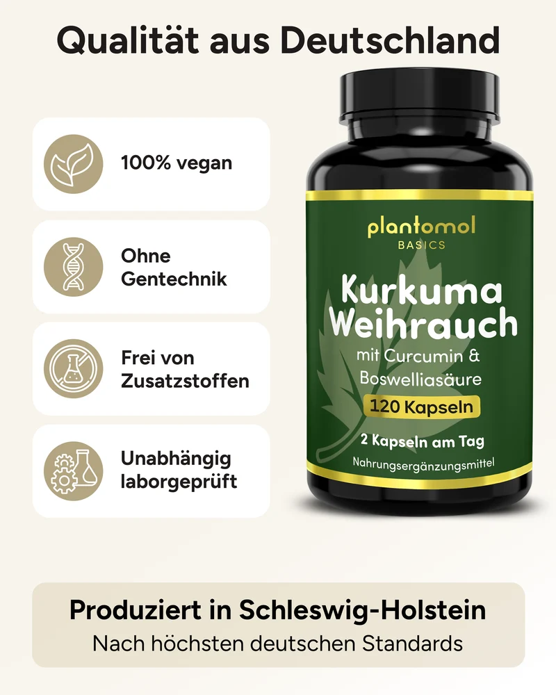 Kurkuma Weihrauch - 330mg Boswellinsäure & 30mg Curcumin pro Tag