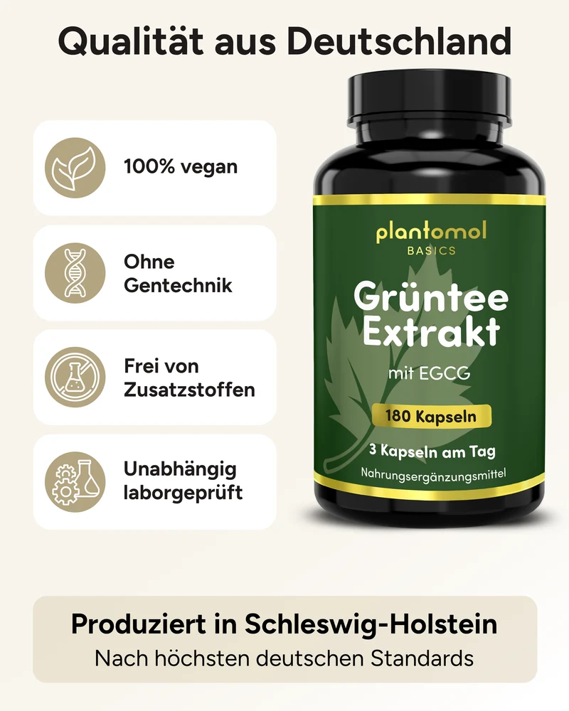 Grüner Tee Extrakt - 472,5mg pro Tag