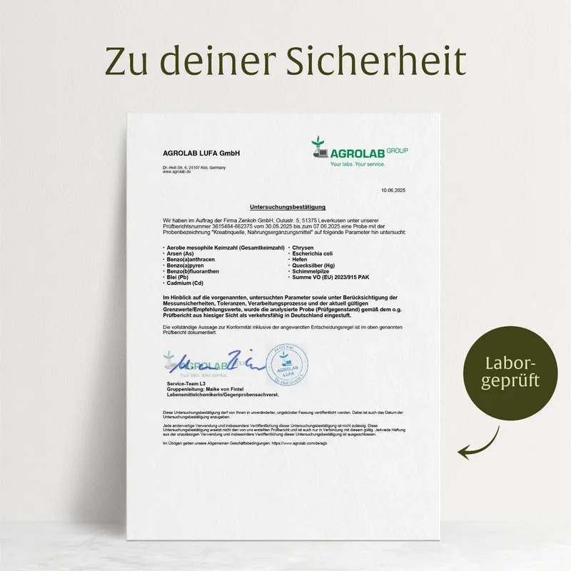 Kreatinquelle: Kreatin Monohydrat mit 200 Mesh