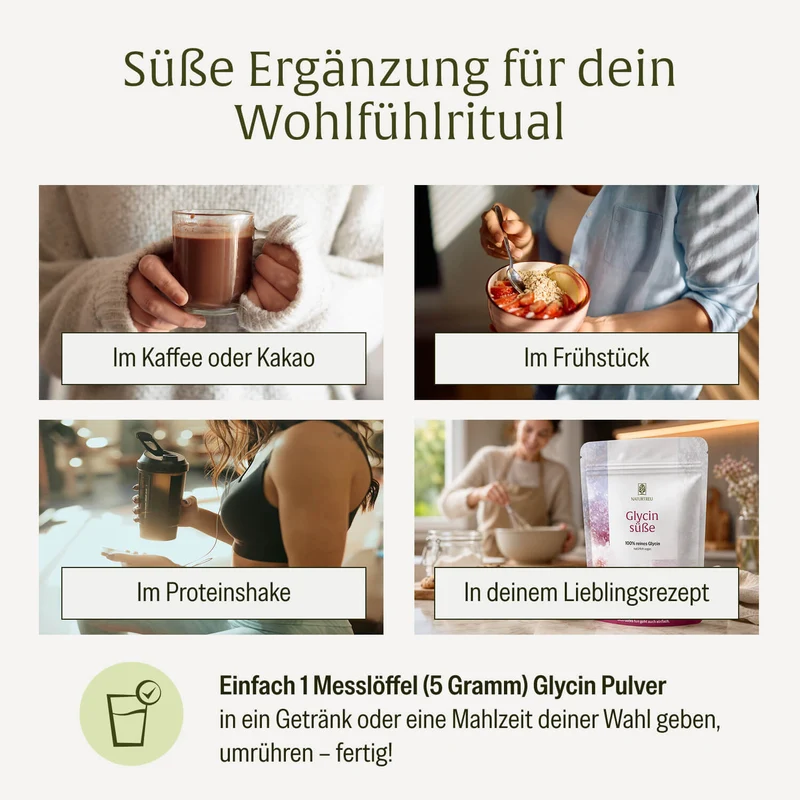 Glycinsüße: Sanfter Zucker- und Süßstoffersatz mit Glycin