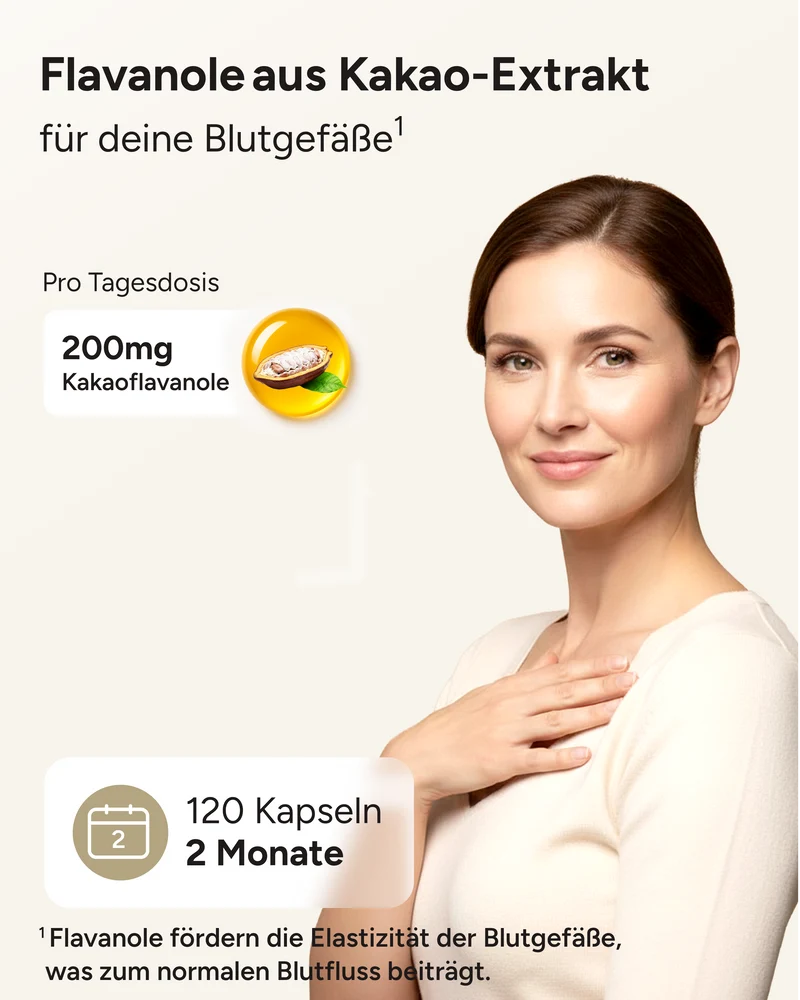 Kakao Flavanole - 200mg pro Tag