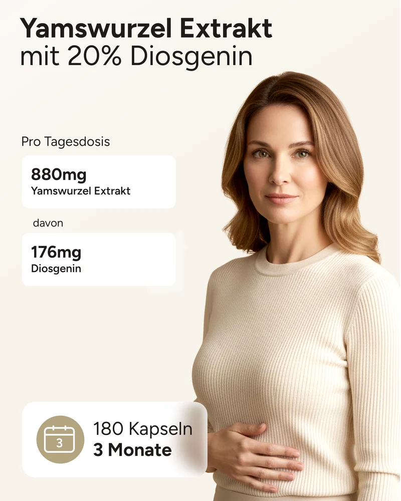 Wild Yams - 176mg Diosgenin pro Tag