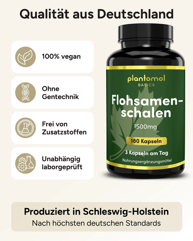 Flohsamenschalen - 1500mg pro Tag