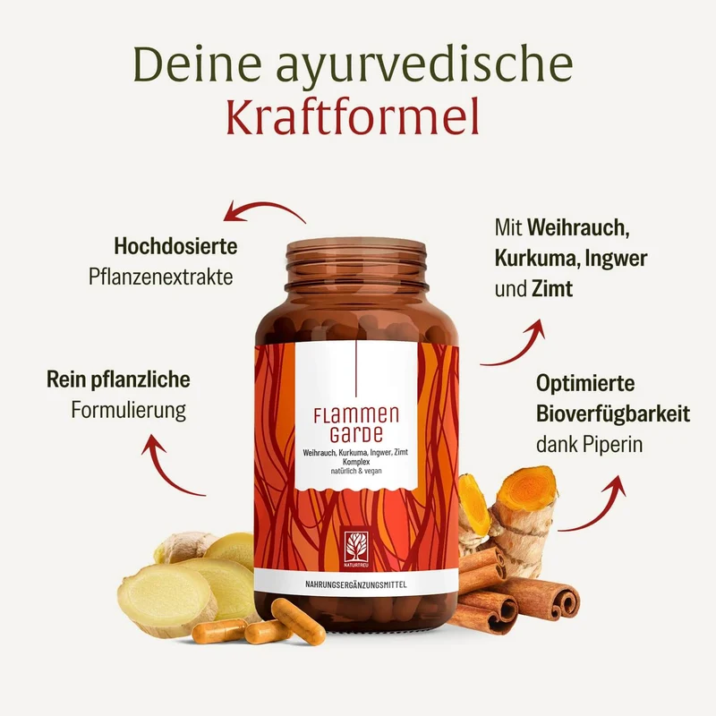 Flammengarde: Kurkuma Weihrauch Komplex mit Ingwer und Zimt