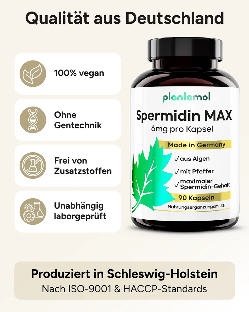 Spermidin MAX - 6mg pro Kapsel, mit Pfeffer