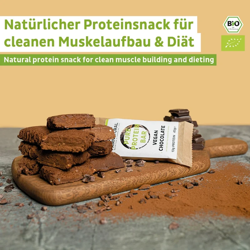 Organic Protein Bar Vegan Chocolate without Soy