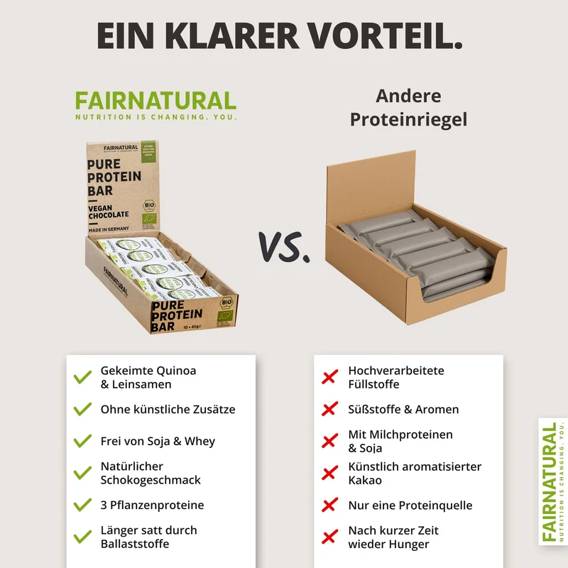 Organic Protein Bar Vegan Chocolate without Soy