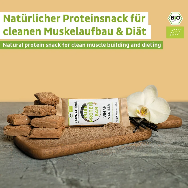 Organic Protein Bar Vegan Vanilla without Soy
