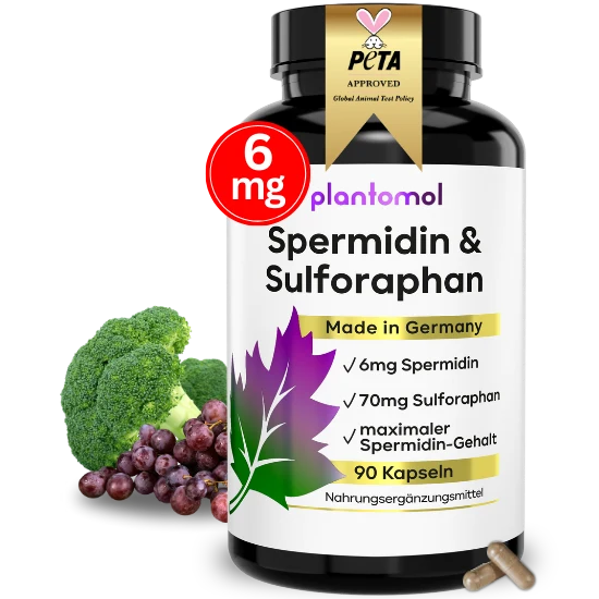 Spermidin-Sulforaphan - 6mg Spermidin mit 70mg Sulforaphan pro Kapsel
