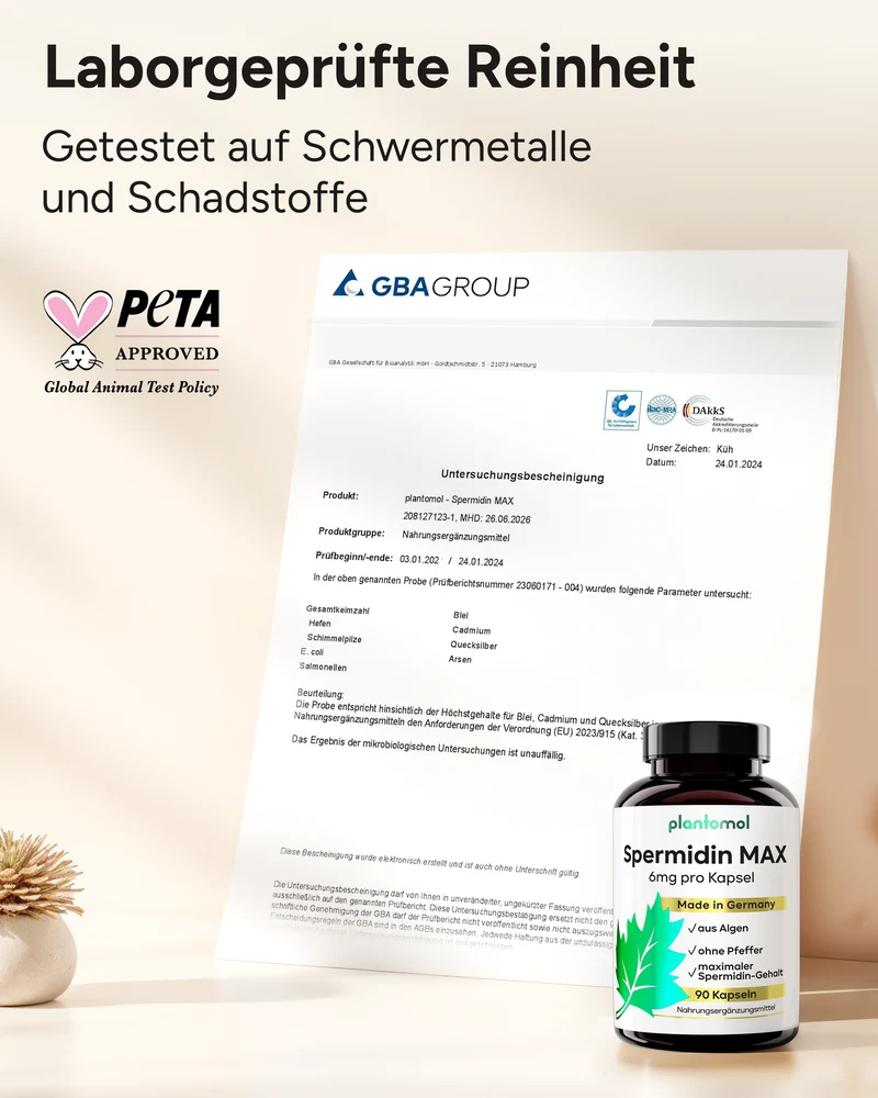 Spermidin MAX - 6mg pro Kapsel, ohne Pfeffer