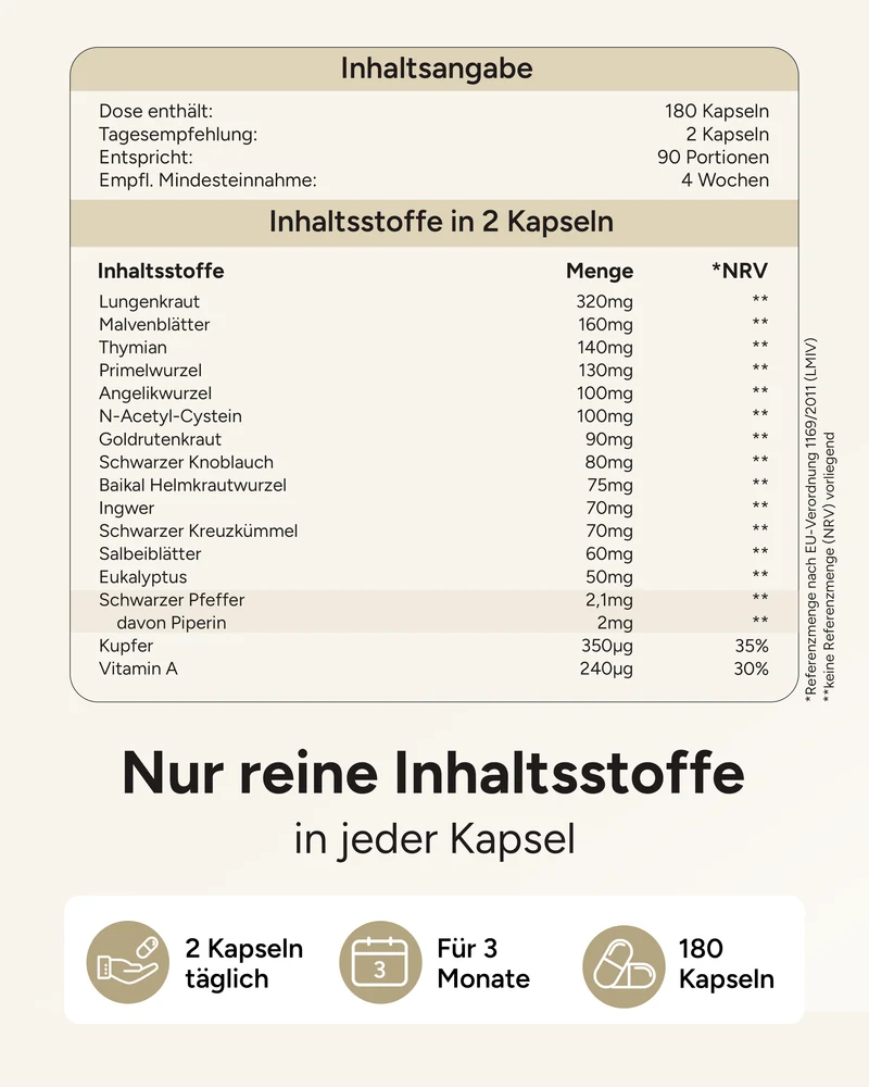 Lungenkräuter Komplex - 16 Inhaltstoffe, optimiert mit NAC