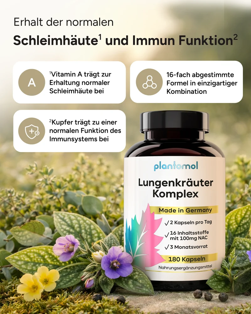 Lungenkräuter Komplex - 16 Inhaltstoffe, optimiert mit NAC