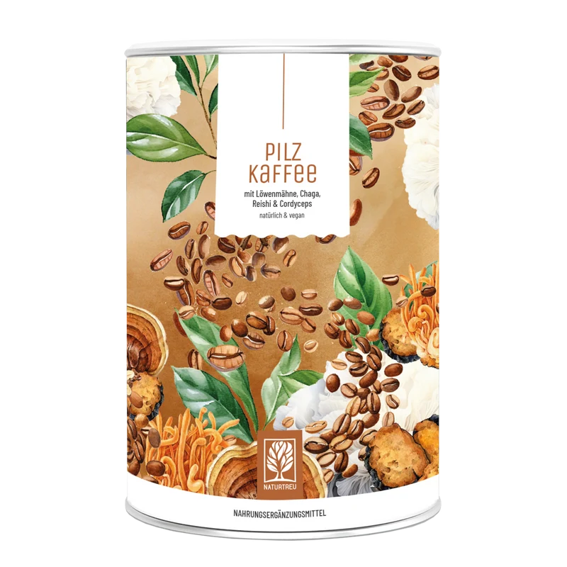Pilzkaffee: Löwenmähne, Chaga, Reishi & Cordyceps