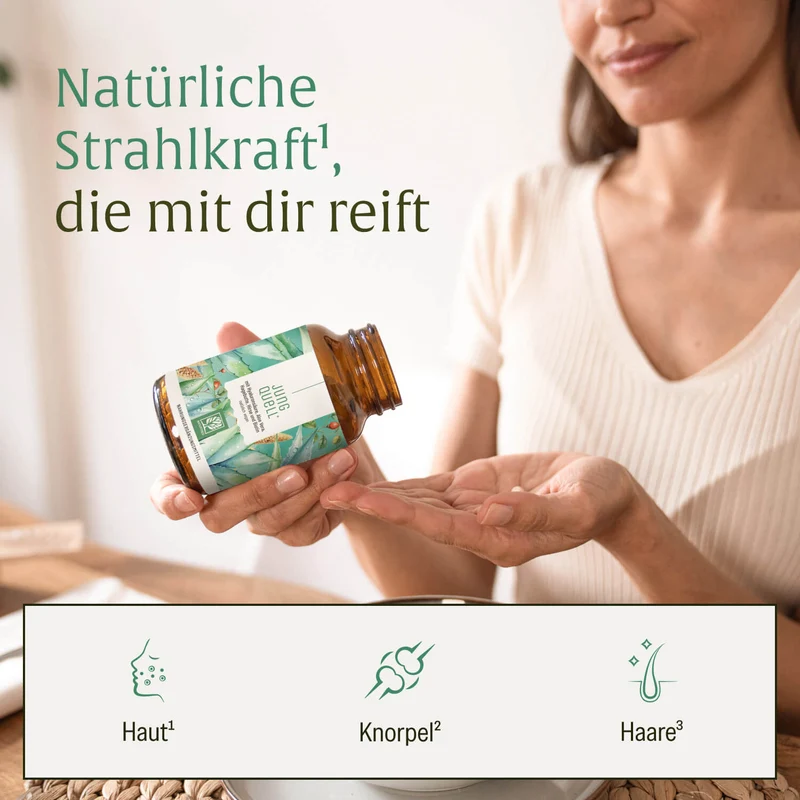 Jungquell: Hyaluron Kapseln mit Aloe Vera, Hagebutte & Biotin