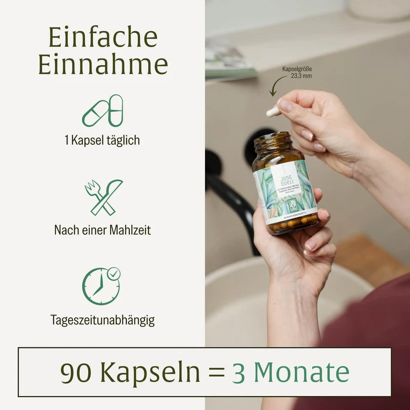 Jungquell: Hyaluron Kapseln mit Aloe Vera, Hagebutte & Biotin