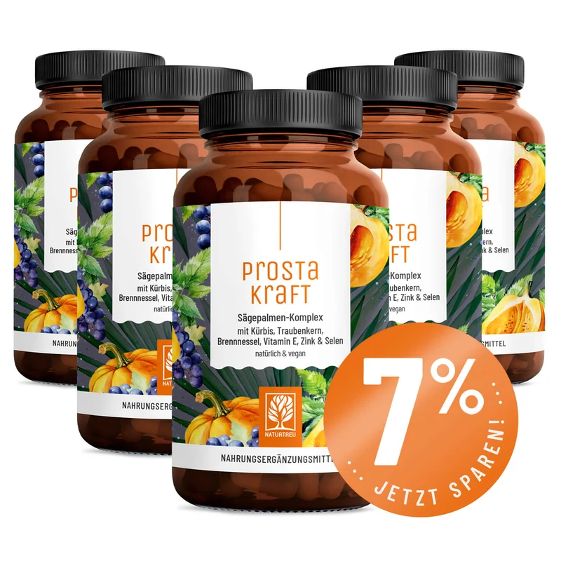 Prostakraft: Sägepalmen-Komplex mit Kürbis, Traubenkern, Brennnessel, Vitamin E, Zink & Selen
