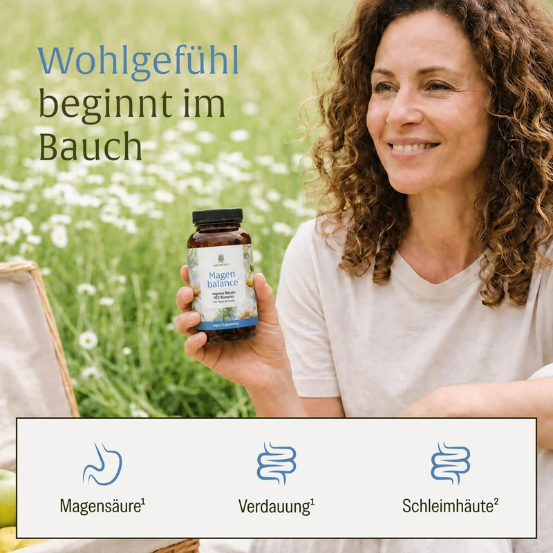 Magenbalance: Betain HCI-Komplex mit Pepsin & Kamille