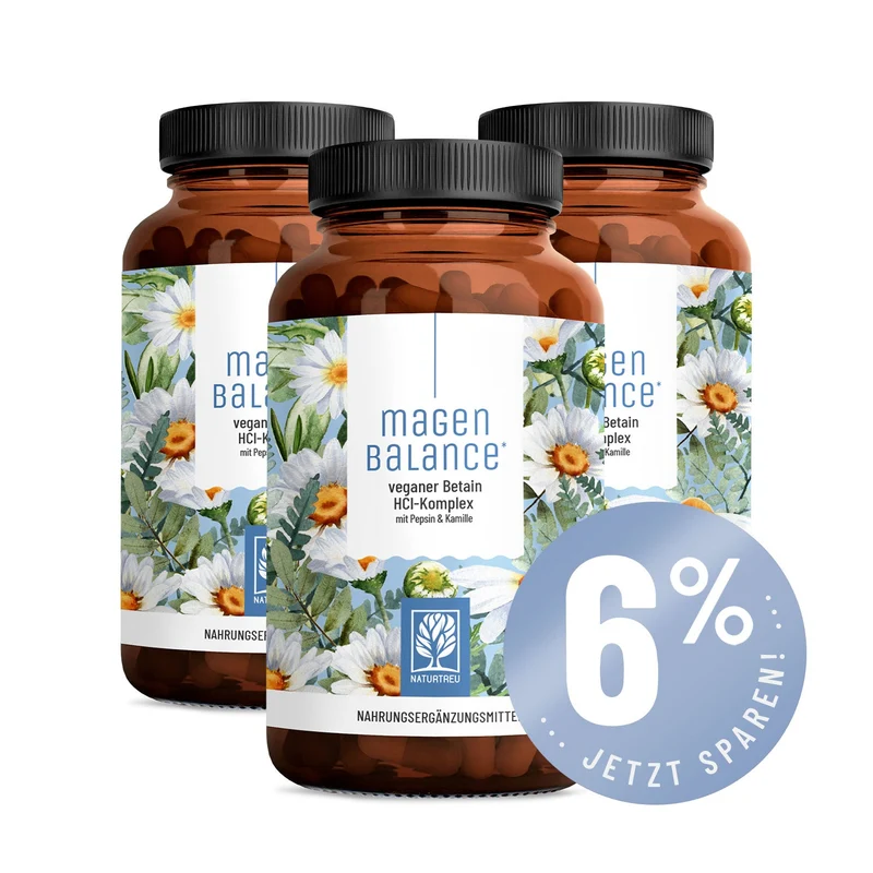 Magenbalance: Betain HCI-Komplex mit Pepsin & Kamille