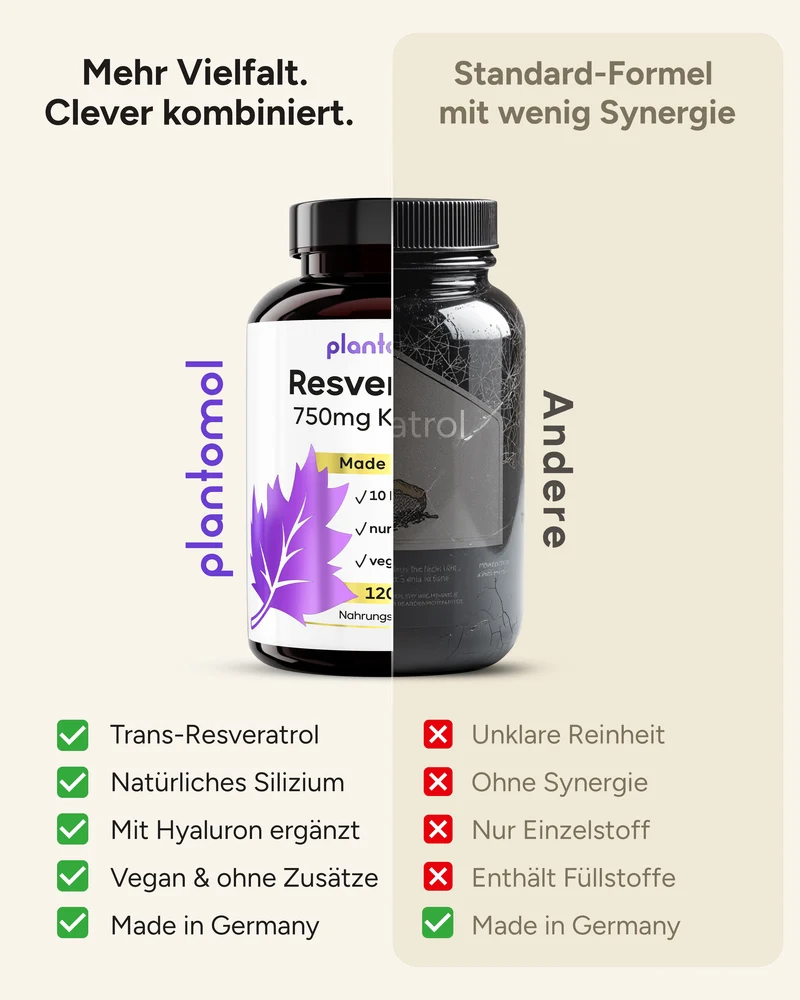 Resveratrol Komplex - 750mg Trans-Resveratrol pro Tag