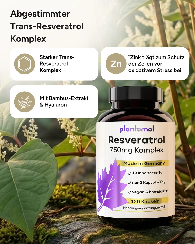 Resveratrol Komplex - 750mg Trans-Resveratrol pro Tag