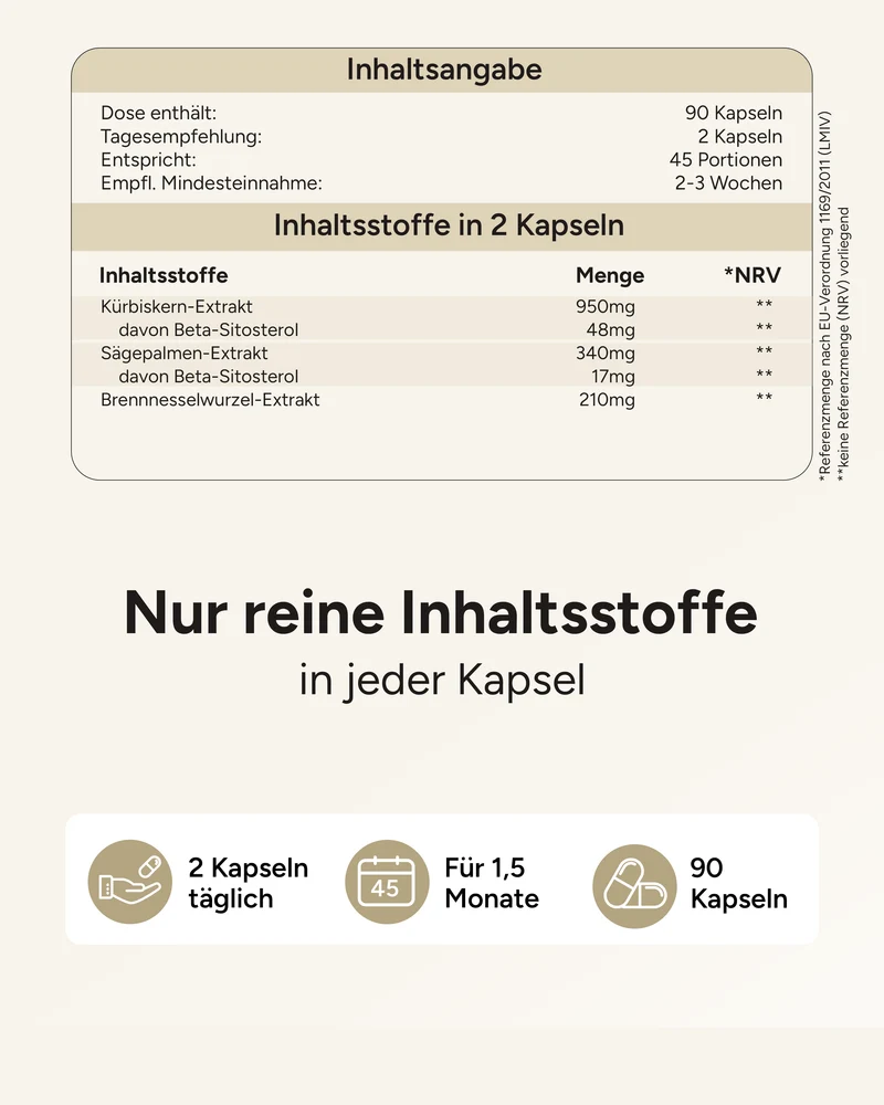 Prosta Trio - Kürbiskern-, Sägepalmen,- Brennnesselwurzel-Extrakt