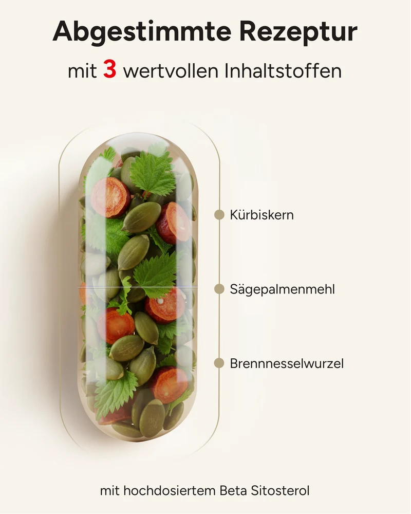 Prosta Trio - Kürbiskern-, Sägepalmen,- Brennnesselwurzel-Extrakt