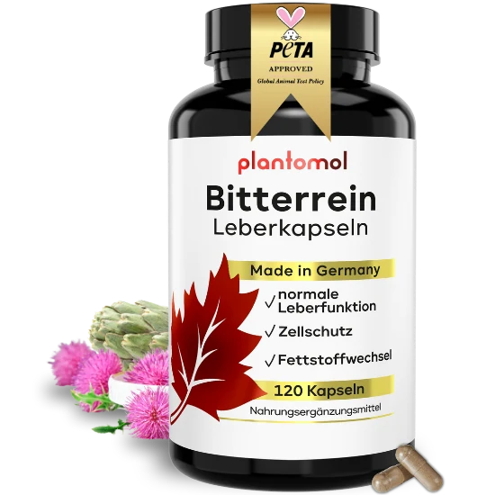 Bitterrein - Leberkapseln mit 13 Inhaltstoffen