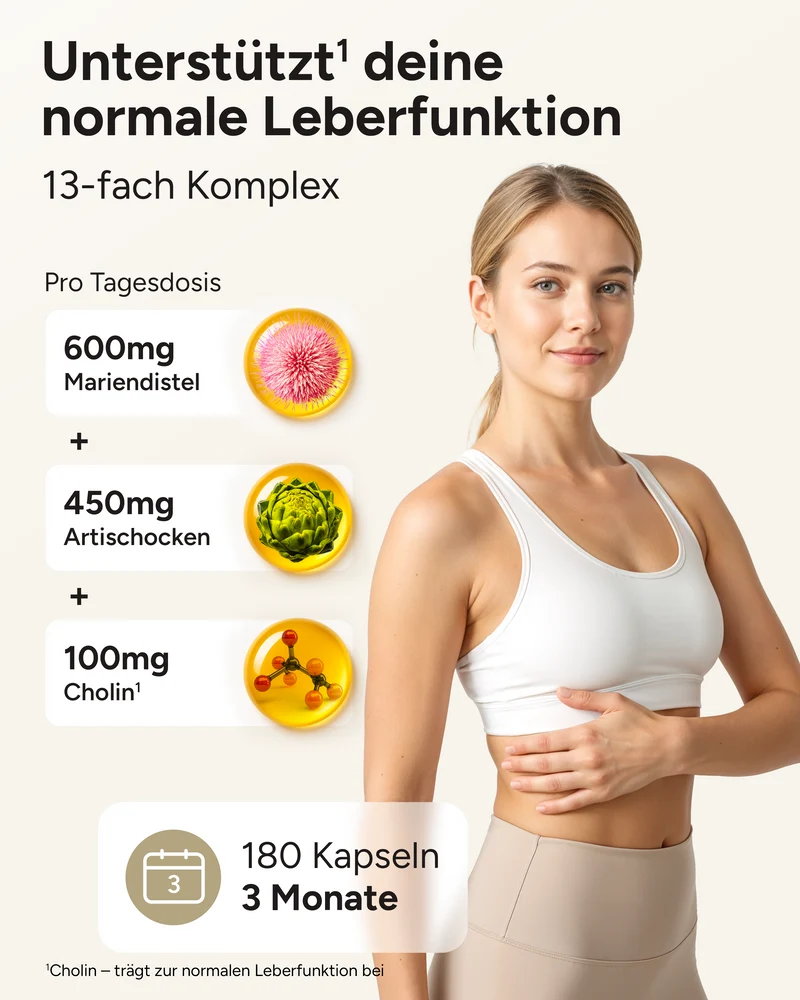 Bitterrein - Leberkapseln mit 13 Inhaltstoffen