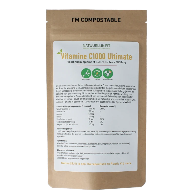 Natuurlijk.fit Vitamine C 1000 ultimate 60 capsules