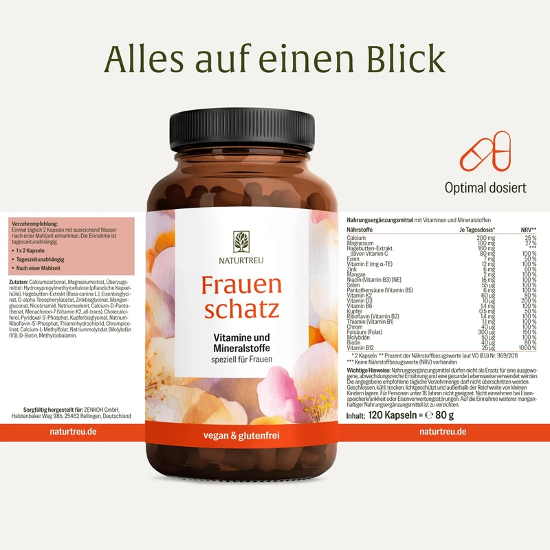 Frauenschatz: Vitamine und Mineralstoffe speziell für Frauen