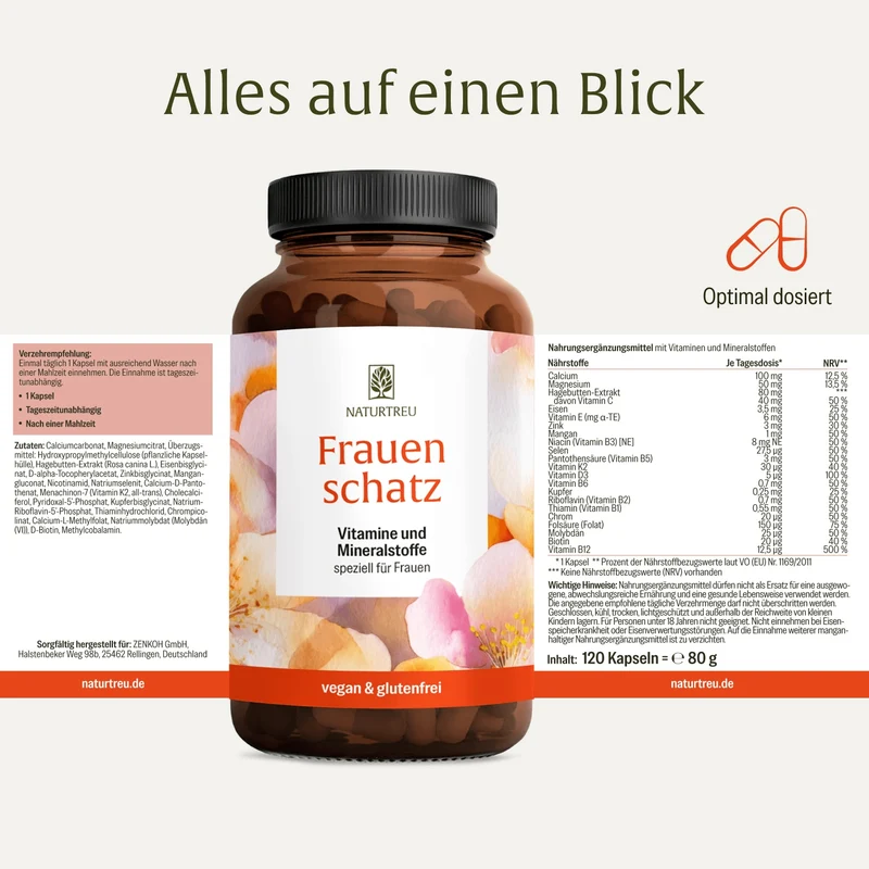 Frauenschatz: Vitamine und Mineralstoffe speziell für Frauen