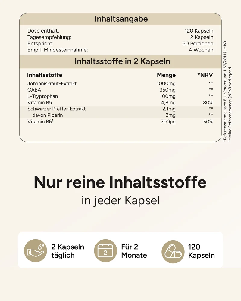 Stimmungszauber - mit Johanniskraut, GABA & L-Tryptophan
