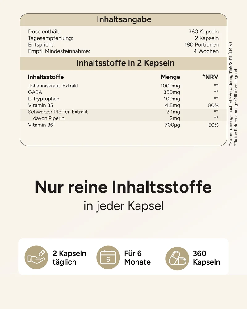 Stimmungszauber - mit Johanniskraut, GABA & L-Tryptophan