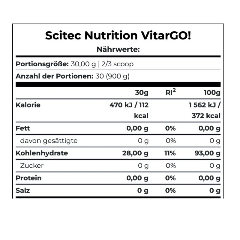 Scitec Nutrition Vitargo, 900g Dose