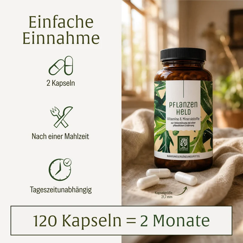 Pflanzenheld: All in One Multivitamin & Nährstoff-Komplex für Veganer