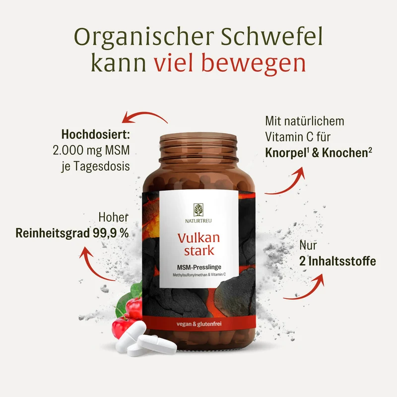 Vulkanstark: MSM-Komplex mit Vitamin C