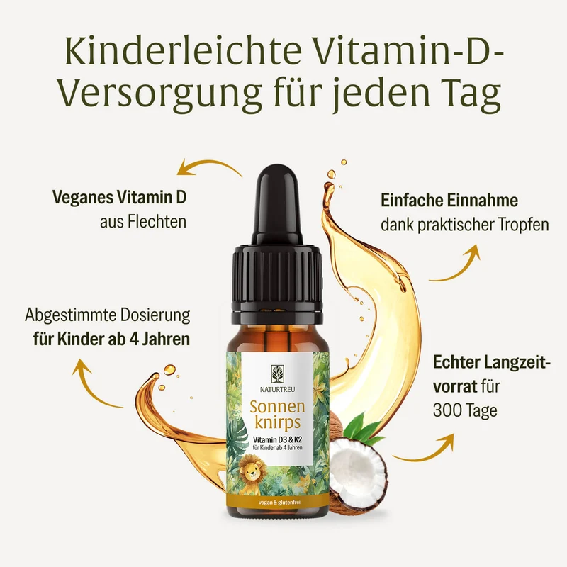 Sonnenknirps: Vitamin D3 & K2 für Kinder ab 4 Jahren