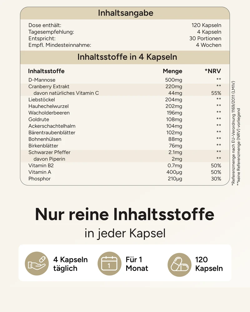 Blasenwohl - D-Mannose und Cranberry-Extrakt