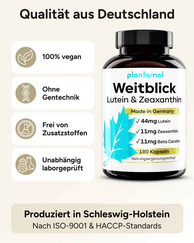 Weitblick - Augenvitamine mit 44mg Lutein und 11mg Zeaxanthin